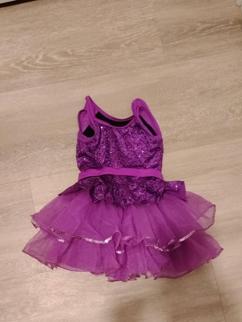 Weissman Purple Sequin Tutu Dance Costume